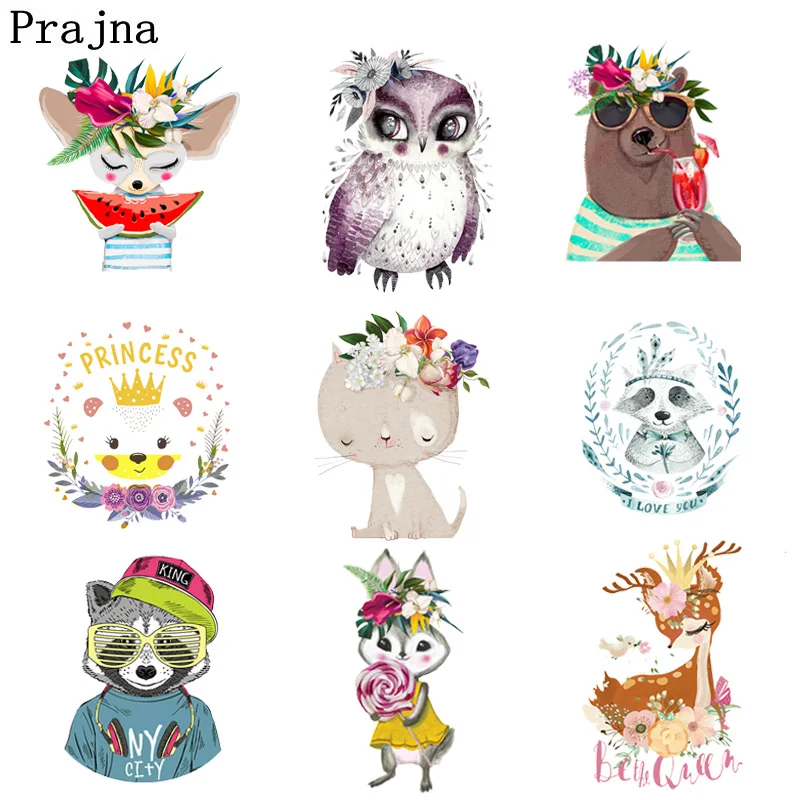 

Prajna Thermal Iron Transfer Sticker Tshirt Transferable For Kids Clothes Heat Transfer Patch Cartoon Iron On Transfers Patches
