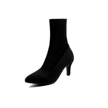 

Wind autumn/winter 2018 new fashion high heel with pointed boots tide of 40 to 43 yards, 18924