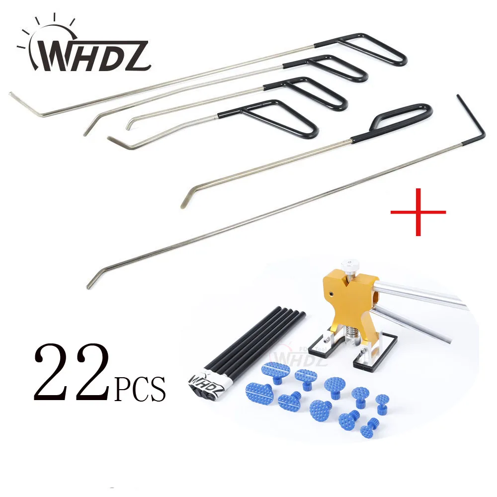 22 Pcs Paintless Dent Repair Tools PDR Set Rods Dent Removal PDR Tool Dent Removal