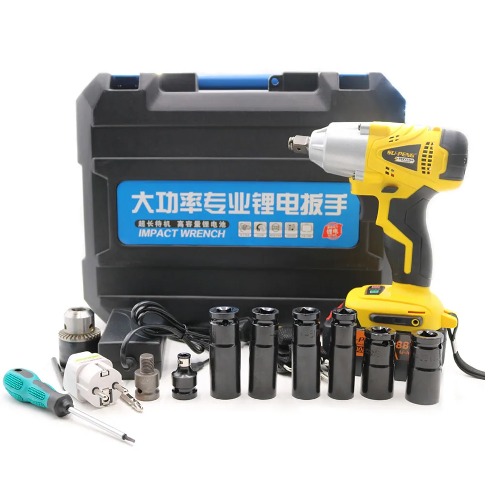 

1/2' Li-ion 88V 9000mA Electric Impact Wrench power wrench scaffolding lithium electric pneumatic drill tool wrench