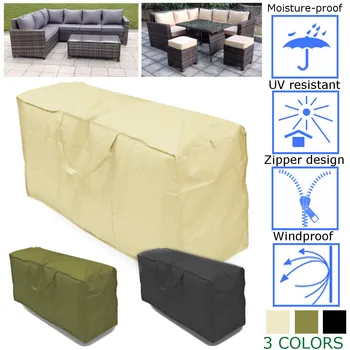 

122x39x55cm Waterproof Outdoor Patio Garden Furniture Covers Rectangle Rain Snow Chair Sofa Table Chair Dustproof Cover black