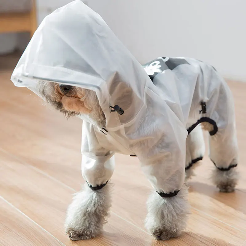 Водонепроницаемый дождевик с капюшоном для щенков дождевые пальто Одежда для собак
