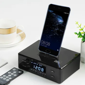 

Mini Radio FM Digital Receiver Portable Wireless Bluetooth Speakers Subwoofer Smart Charger Dock Station with LCD Displayer