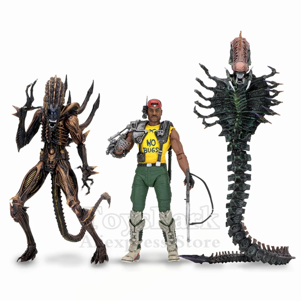 

Aliens 7" Action Figure Scorpion Snake Alien Space Sgt Apone KO's NECA Series 13 Kenner Marine Classics Comic 2019 Doll Toys