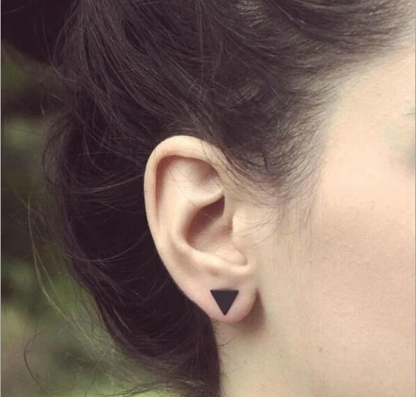 Женские Геометрические серьги гвоздики 3 цвета|triangle stud earrings|stud earringsstud earrings for women |
