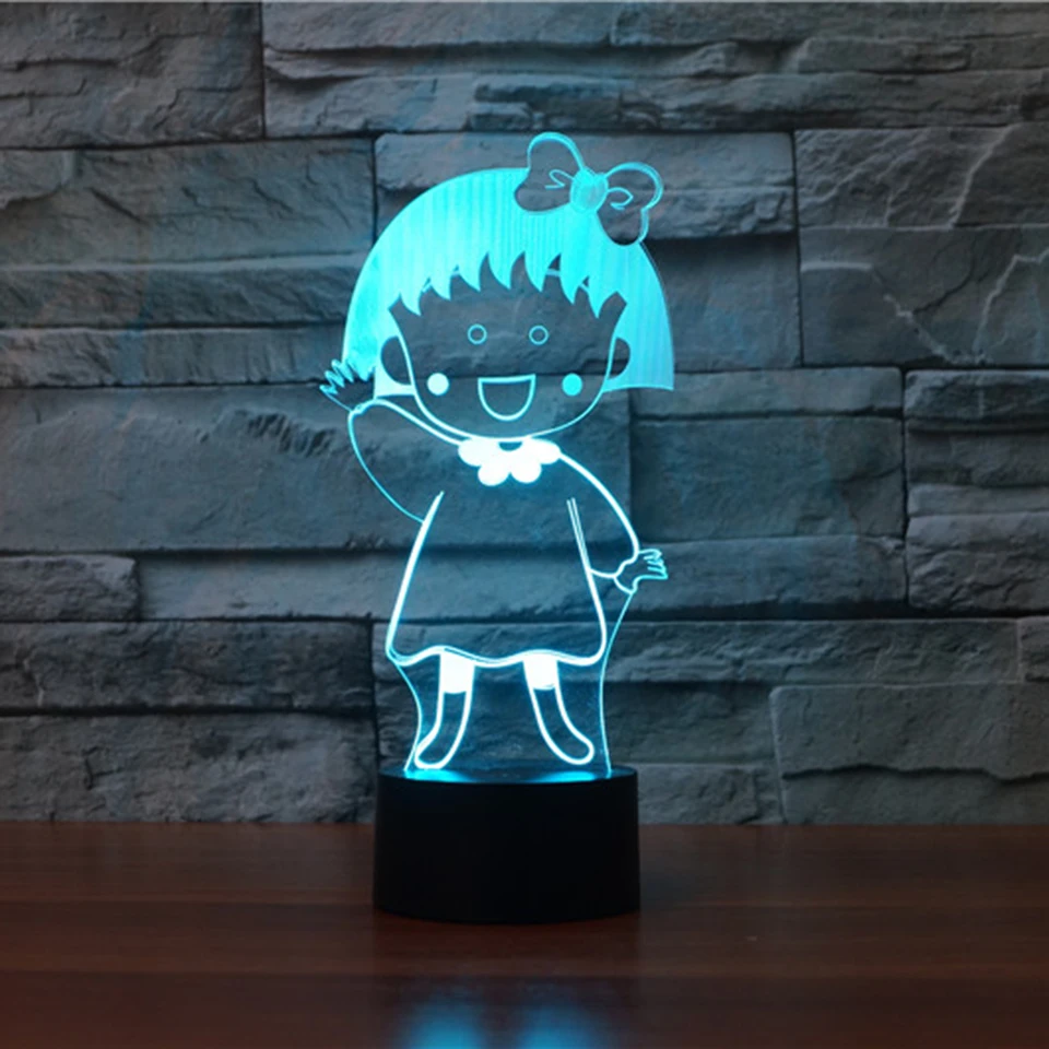 3D Chibi Maruko Table Lamp 7 Colors Changing Cartoon Night Light LED USB Bedside Sleep Lighting Decor Kids Gifts Light Fixtures 3D Chibi Maruko Table Lamp 7 Colors Changing Cartoon Night Light LED USB Bedside Sleep Lighting Decor Kids Gifts Light Fixtures
