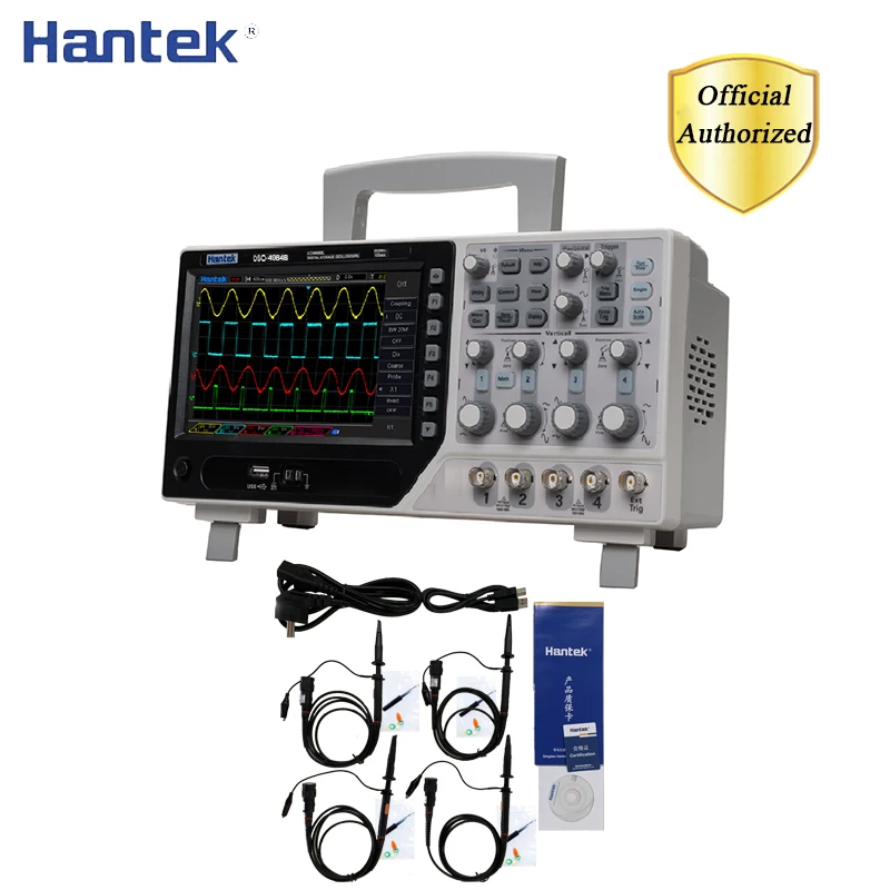 

Hantek DSO4084B Digital Storage Oscilloscope 80MHz 4 Channels 1 Gsa/s Integrated USB Oscilloscope+EXT+DVM+Auto Range Function