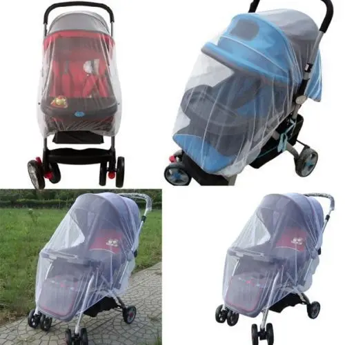 

1X Whtie Stroller Pushchair Mosquito Insect Net Mesh Buggy Cover for Baby Infant Protect