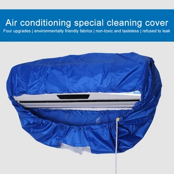 

Blue Air Conditioner Cover Waterproof Washing Protector Thicken Cleaning Dust Washing Cover Clean Household Cleaning Tools