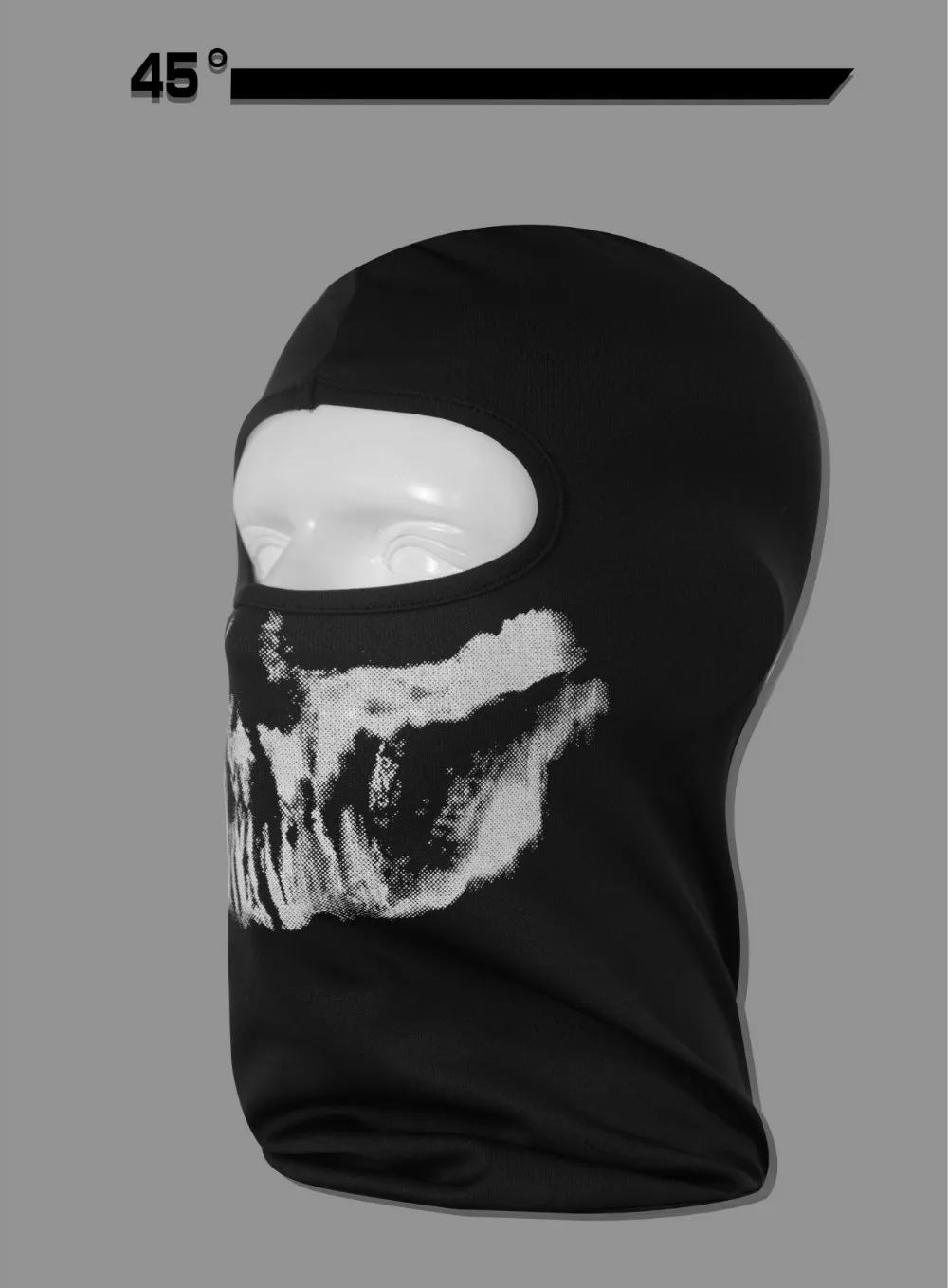 ghost skull face mask balaclava black 12