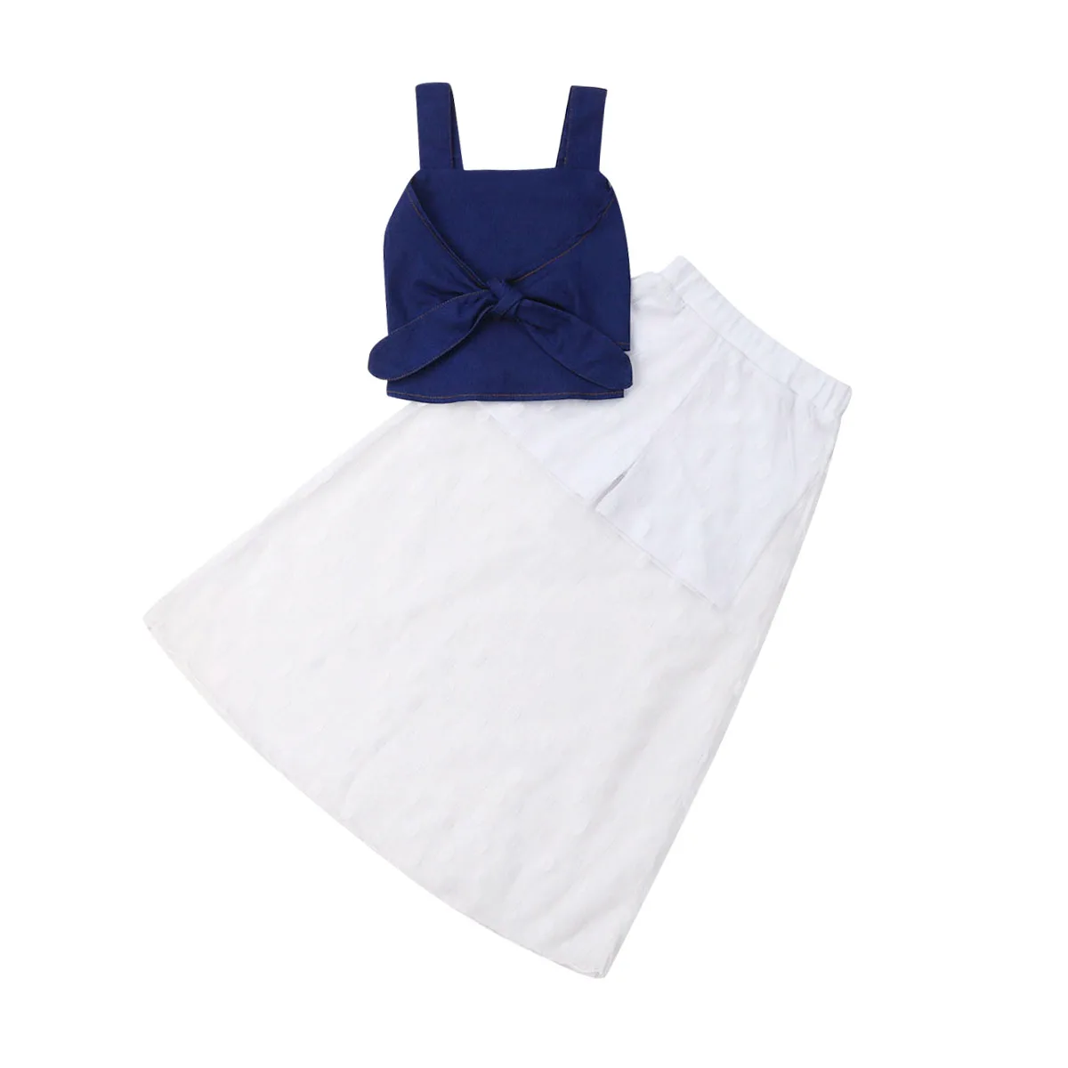 

New Toddler Kids Baby Girl Denim Outfits Clothes T-shirt Tops+Tutu Shorts Skirts 2PCS Set