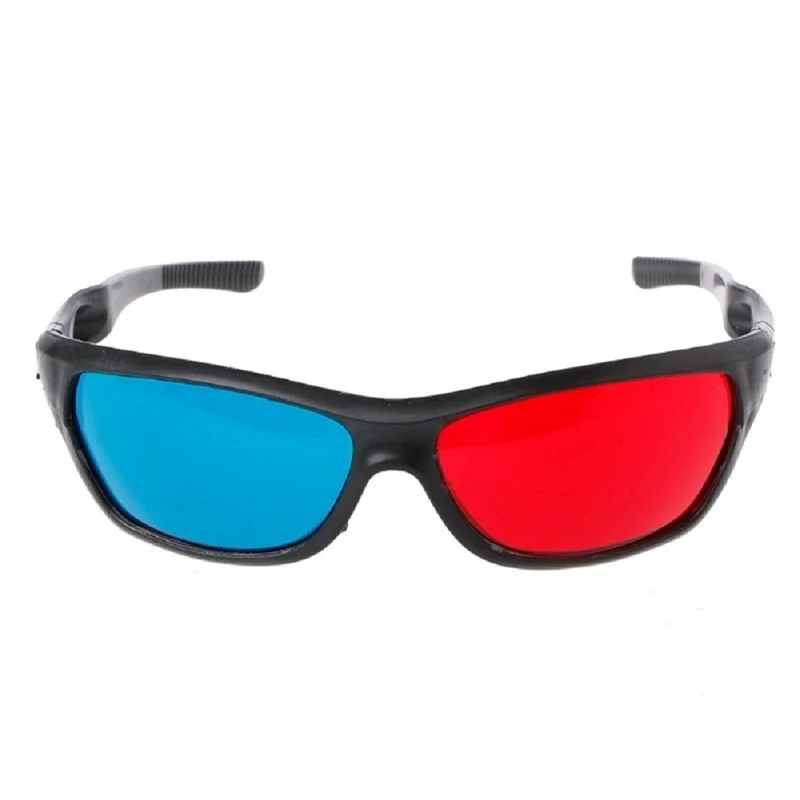 OOTDTY 3D Glasses Universal White Frame Red Blue Anaglyph 3D Glasses For Movie Game DVD Video TV New hot