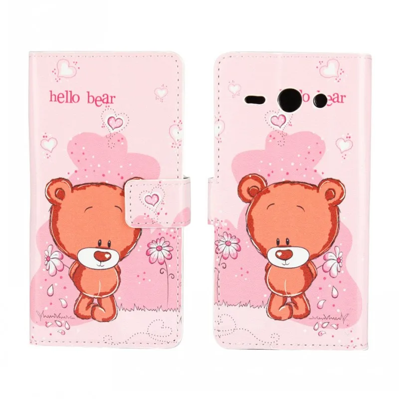 Чехлы для Huawei Ascend Y530 чехол кошелек сумка кожаный забавный медведь Capinhas Para Coque Fundas