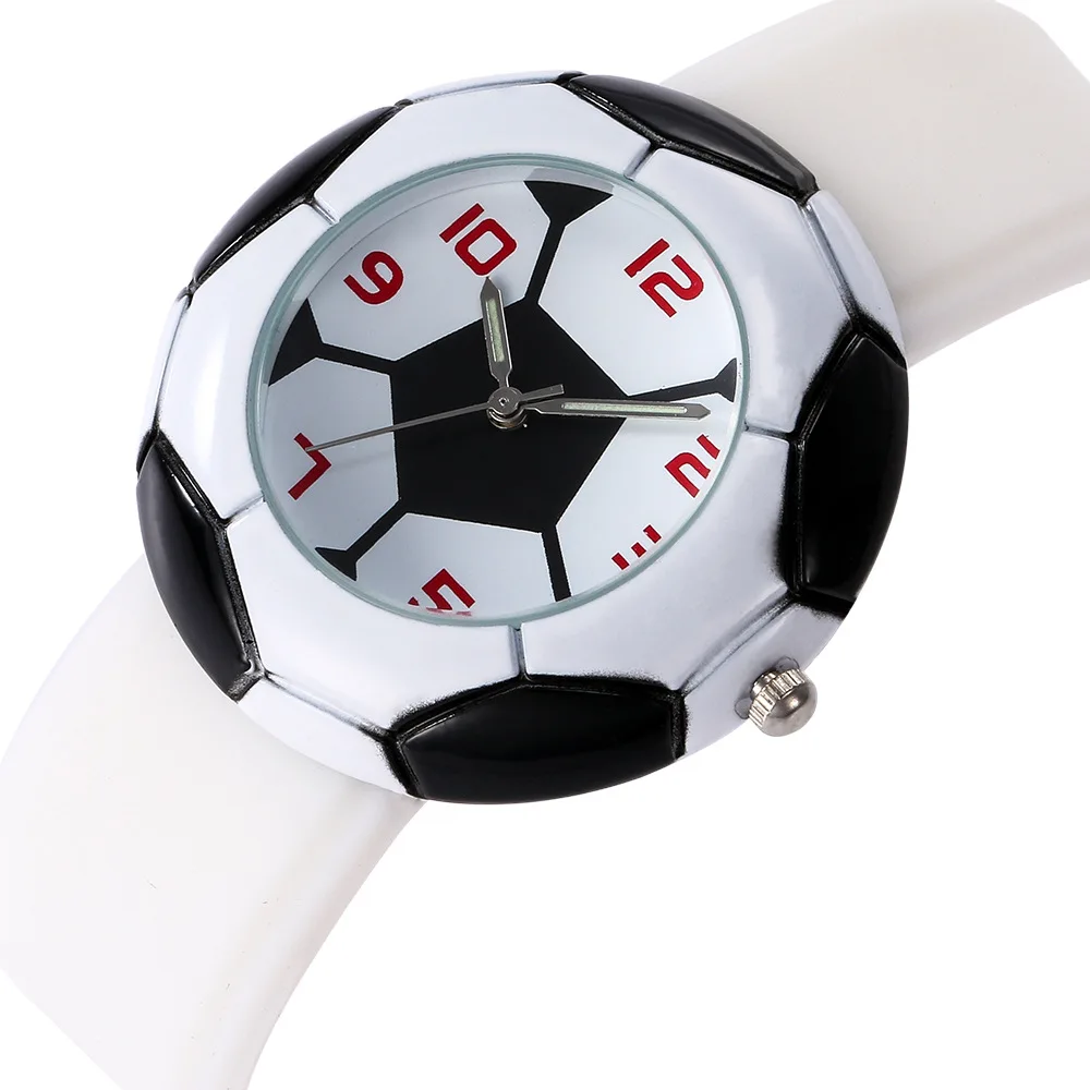 2019 дропшиппинг Милые 3D Футбол детские часы с рисунком из мультфиломов для обувь девочек Резиновая дети часы мальчиков дешевые синий