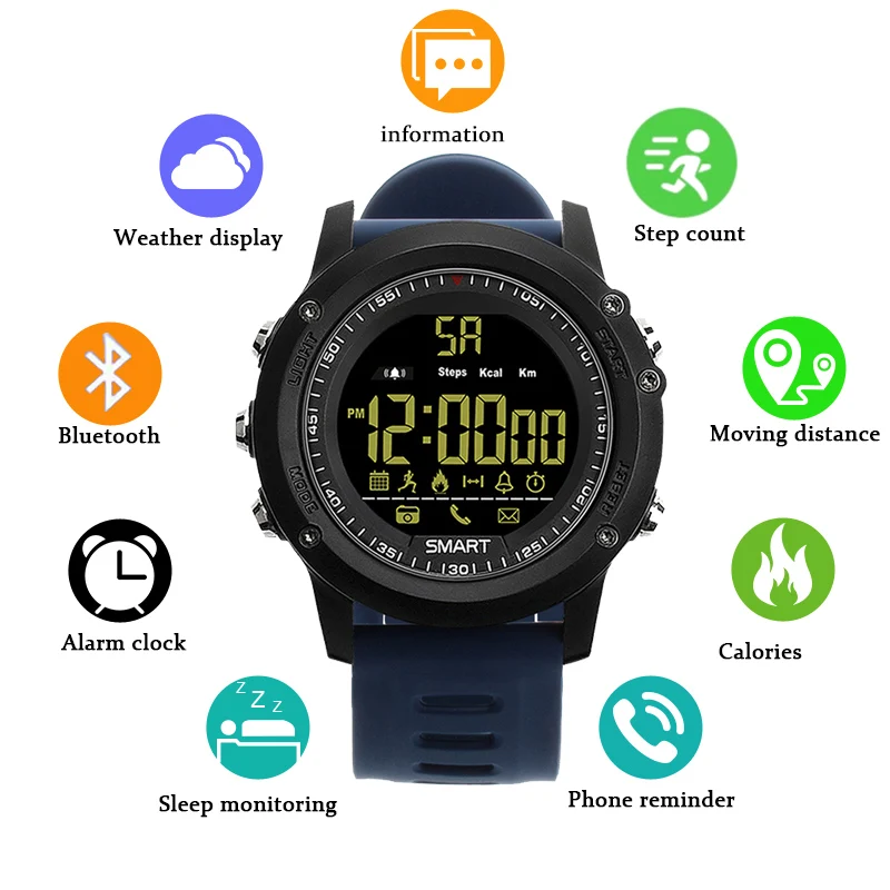 

2018BANGWEI New Smart watches Mens Waterproof Sports Brand Clock Riding Ascend Fitness Timing Smart Digital wristband Men watch