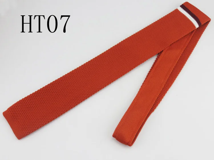 Мужская хан издание плоские узкий галстук много новейший дизайн модные Цвет по выбору красный и белый горизонтальные полосы вязать