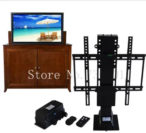 Electric automatic TV Lift shelves with Remote Control for hotel home bed  furniture suitable for 25-50 inch plasma tv bracket
