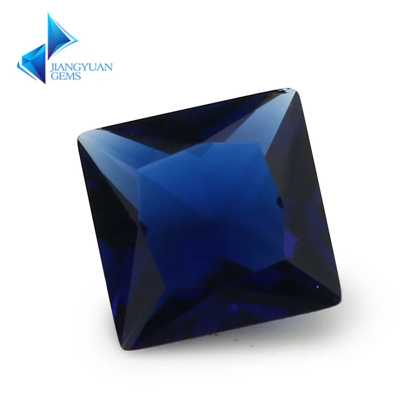 Size 2x2~12x12mm Blue Color Princess Shape Loose Glass Beads Synthetic Gems For Jewwlry Stone | Украшения и аксессуары