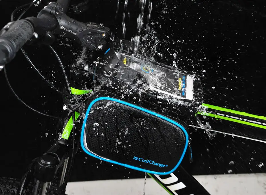 Perfect CoolChange Bicycle Bag Waterproof Ciclismo Bike Bags Phone Touch Screen Bike Front Frame Tube Pannier Bag Bicycle Accessories 3