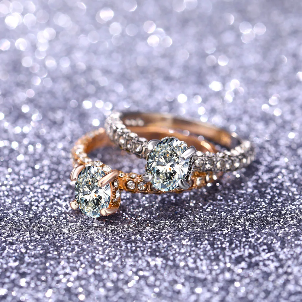 Vienkim, роскошные обручальные кольца для женщин, серебряный цвет, полный Круглый Циркон, женское свадебное кольцо на палец, ювелирное изделие, мода, тренд