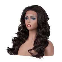 JINGFA длинные парики с кружевами спереди термостойкие синтетические парики из натуральных волн для женщин в Африканском и американском стиле