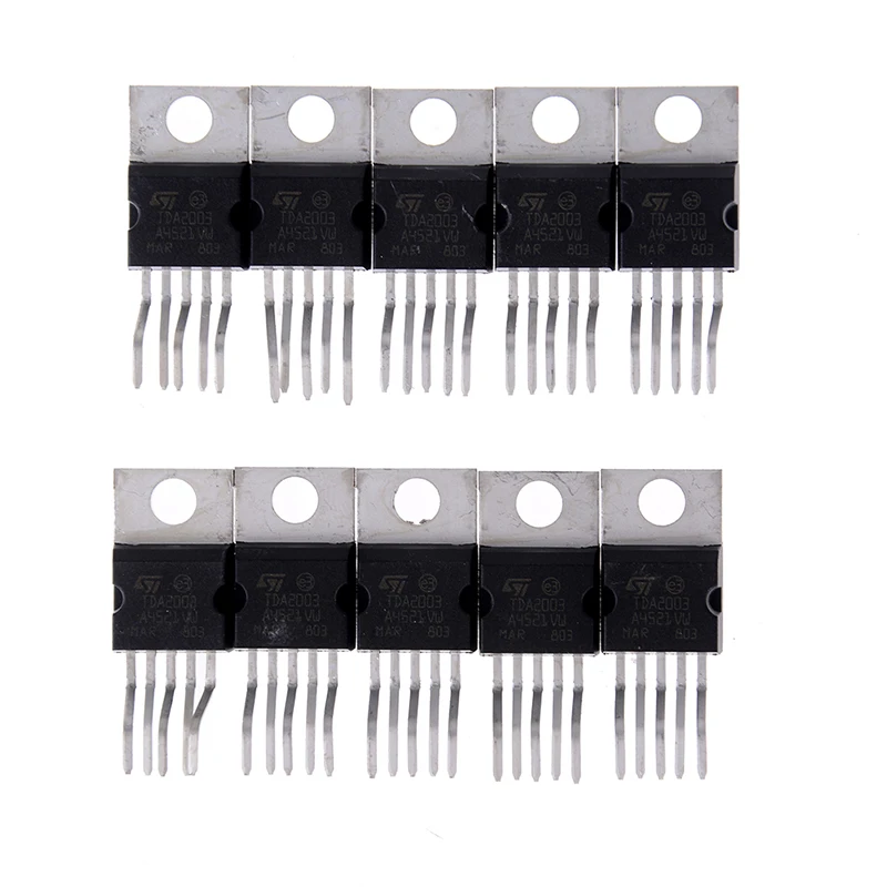 50pcs New TDA2003 TDA2003A ST ZIP-5 10W CAR RADIO AUDIO AMPLIFIER IC