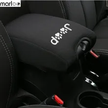 Marloo Neoprene Preto Center Console Apoio de Braço Pad Capa Para Jeep Wrangler JK Rubicon Sahara Sport X/Ilimitado