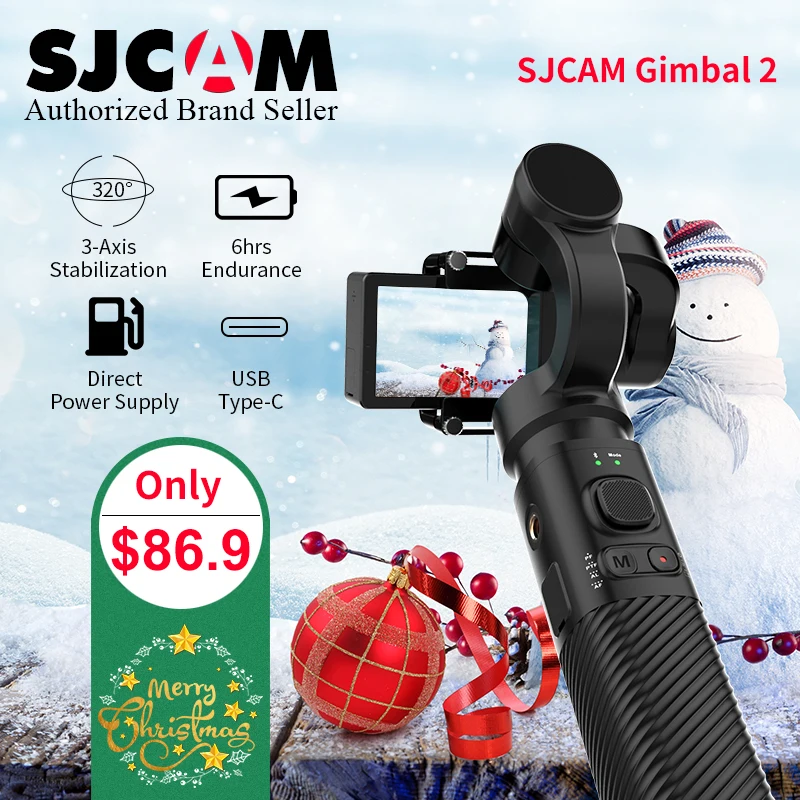 

SJCAM SJ8 PRO SJ7 Star SJ6 Legend Accessies SJCAM Handheld GIMBAL SJ-Gimbal 2 3 Axis Stabilizer for SJ8PRO SJ7 Star 4K wifi Cam