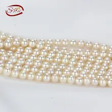 SNH 5 прядей/посылка, белый цвет, короткий картофель, приятный блеск и поверхность, AA класс, пресноводный натуральный жемчуг, прядь