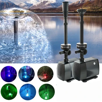 

40/50/75/85W Fish Pond Aquarium Water Pump With LED Submersible Fountain Pump for Garden Decoration LED submersible pump