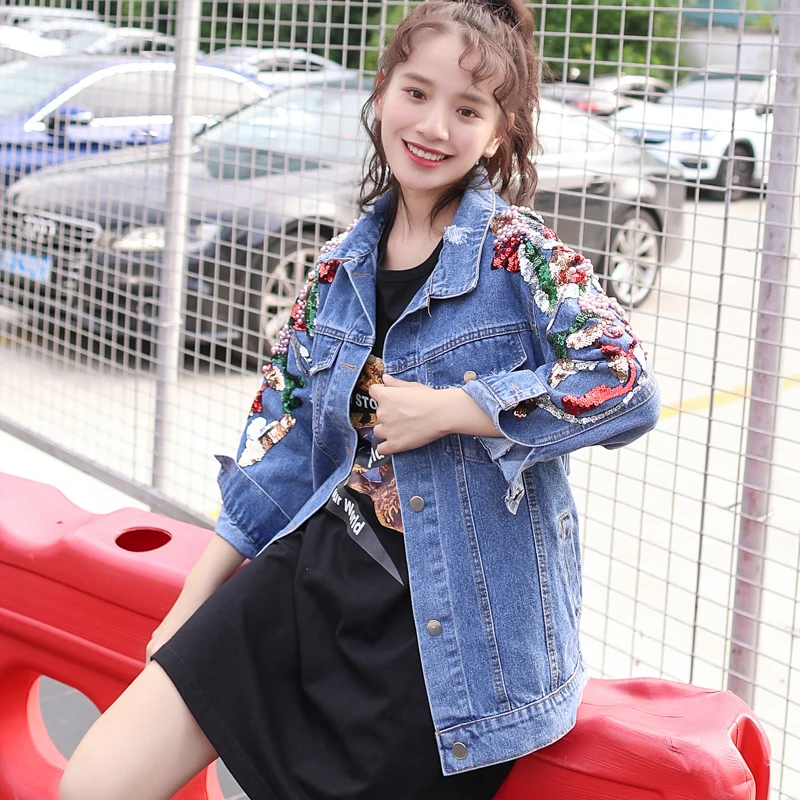 

PEILING DRAGON Women's denim jacket w070