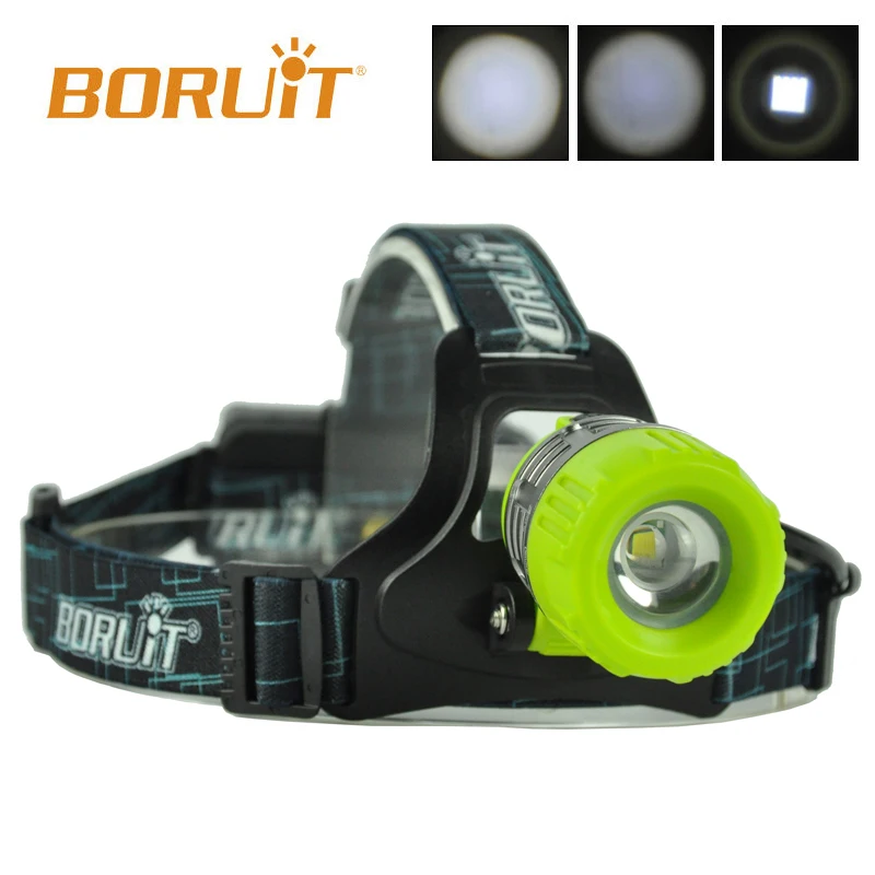 

Boruit Upgraded B11 XM-L T6 LED Headlamp Rechargeable Zoomable Head Light Headlight touch Micro USB Fishing