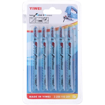

5 Pcs T101DF Bi-metal T-Shank Jigsaw Blades Cutting Tool Clean For Hardwood
