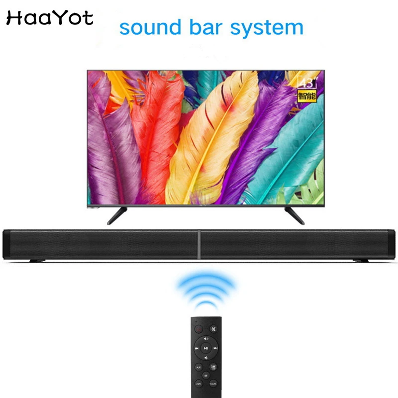 Саундбар HAAYOT Bluetooth динамик аудио 2 1 ТВ 31 5 дюйма 40 Вт Встроенный сабвуфер AUX TF USB