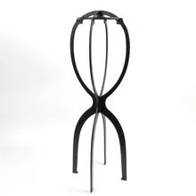 Черная 50 см вешалка для париков голова пластиковая подставка для парика подставка портативный складной для укладки сушки дисплей путешествия для женщин длинные парики