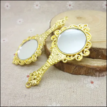 

11 pcs Charms Mirror Pendant Gold plated Zinc Alloy Fit Bracelet Necklace DIY Metal Jewelry Findings