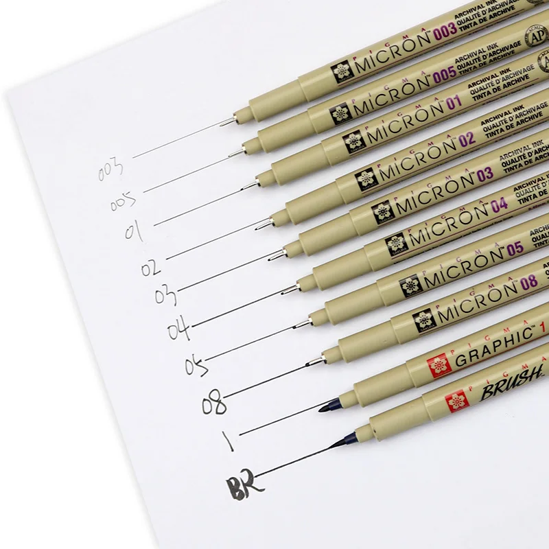 Ручка для рисования SAKURA Pigma Micron ручка 003 005 1 0 01 02 03 04 05 08 фломастеры с тонкими