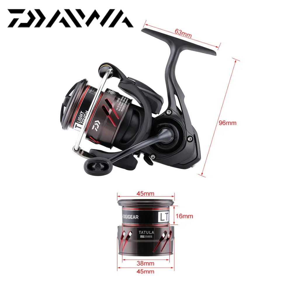 2018 Original DAIWA TATULA LT 2500SXH Spinning Fishing Reel Shallow Spool ATD Long Cast ABS Carp Saltwater Fishing Tackle 割引クーポン有 タトゥーラLT 2500S-XH リール