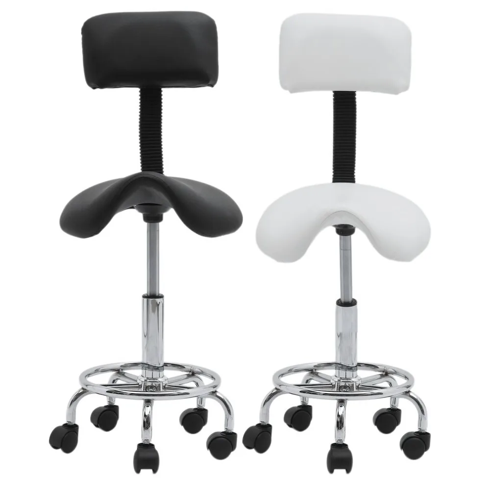 

Adjustable Salon Stools Ergonomic Hairdressing Styling Chair 360 Degree Beauty Chair Rolling High Back Saddle Stool