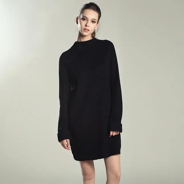 Fitaylor Robe  Pull  Femme Hiver Sweater Dress Women White 
