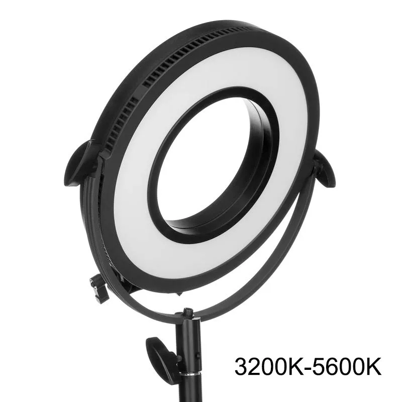Cheap New Professional LED Panel C-318RLS 10\ Bi-color Beauty Camera Ring Light Stepless Dimming Photographic Edge Lighting Video Lamp