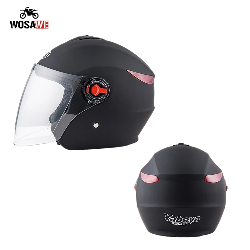 

BYB Open Face Motorcycle Helmet Anti-Fog Transparent Lens Motocross Racing Helmet Moto Bike Safety Half Helmet Men Women Outdoor