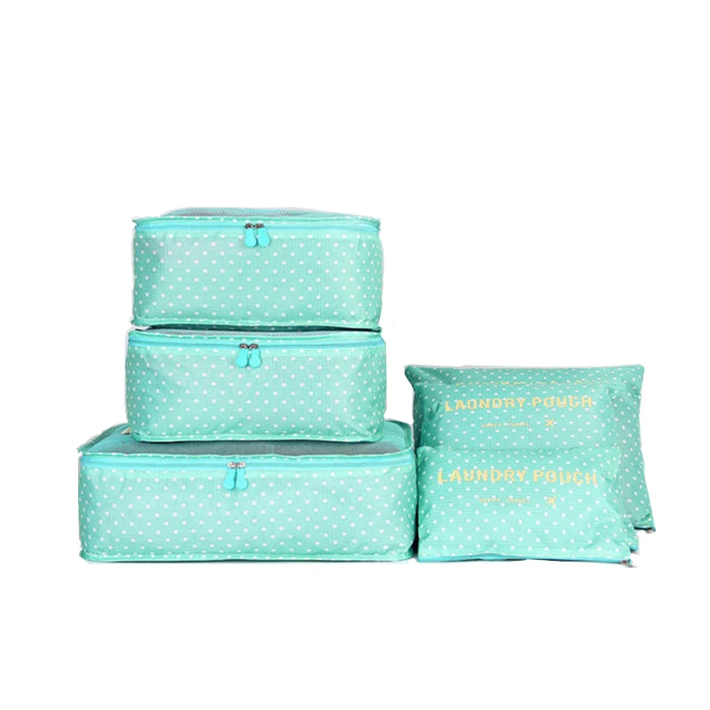 XYLOBHDG Waterproof durable 6PCS/Set Travel organizer makeup bags easy to Packing Shoes Clothing Underwear Large Luggage Bag