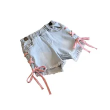 Летние шорты для маленьких девочек, джинсы, джинсовые шорты для детей 2-6 лет, 19529