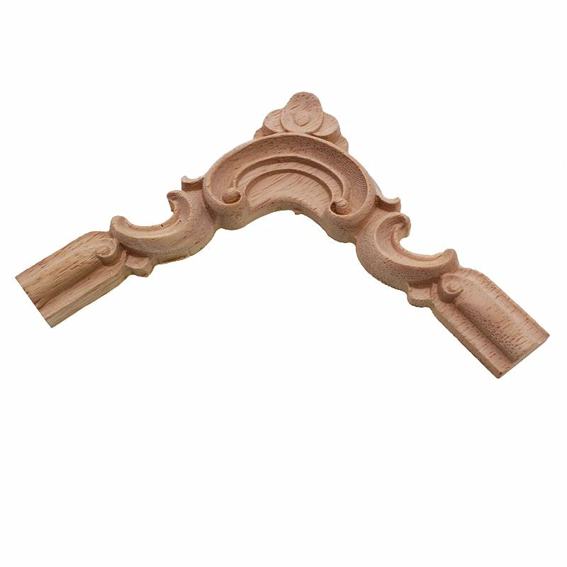 VZLX Home Wedding Decoration Accessories Furniture Appliques Wood Carving Corner Wooden Decor Frame Wall Door Woodcarving Decal
