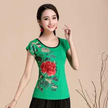 Camisa Feminina вышитая Футболка Плюс Размер укороченный топ топы с длинными рукавами винтажный Летний Топ Футболка женская футболка Harajuku