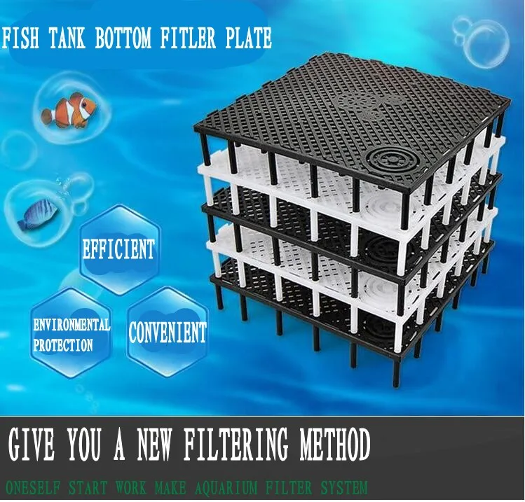 Filtering base plate at bottom of fish tank Plastic mesh backing plate filter material for