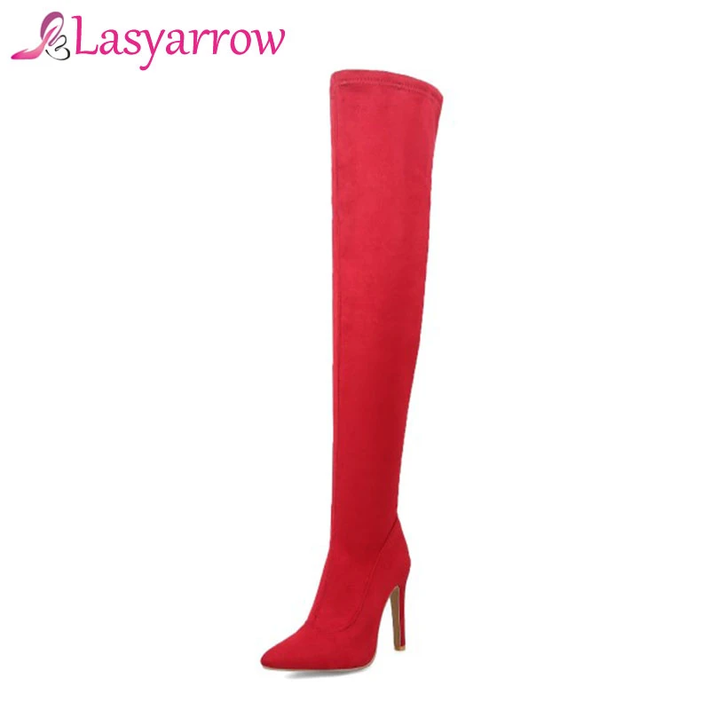 red thigh high stiletto boots