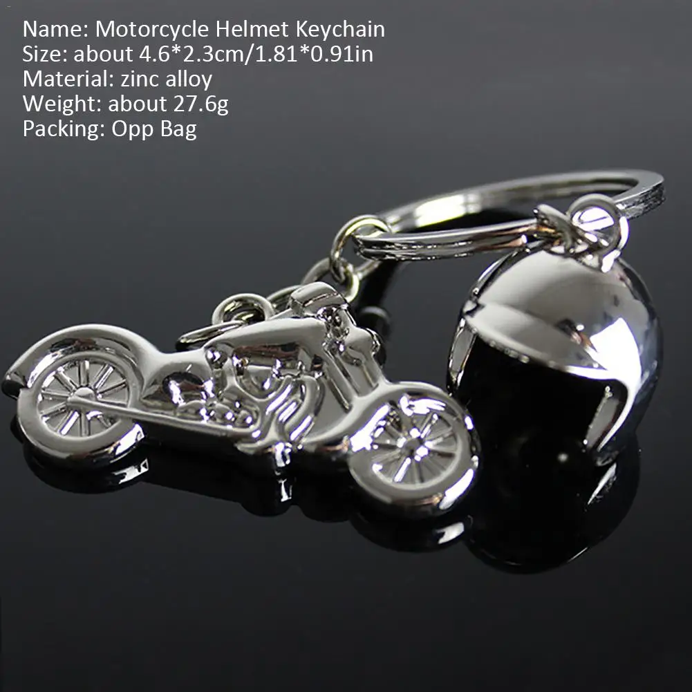 

Motorcycle Helmet Key Chain Laser Logo Keys Bow Pendant Necklace Hanging Decor Old Look DIY Craft Retro