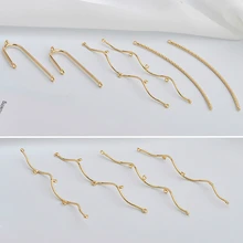 18K позолоченный одиночный подвесной кулон u-образный изгиб кулон "пояс" diy Украшение для ушей геометрический материал фурнитура